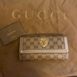 Authentic Gucci coated canvas wallet
